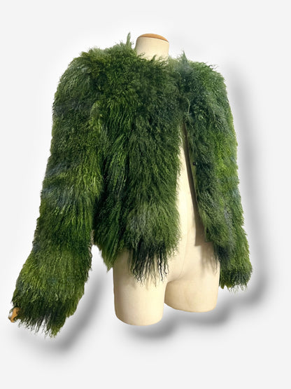 Armani Collezioni Green Shearling Fur Coat, Fall/Winter 2001
