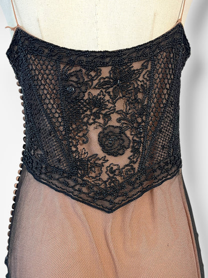 Dior by John Galliano 2005 beaded lace style gown