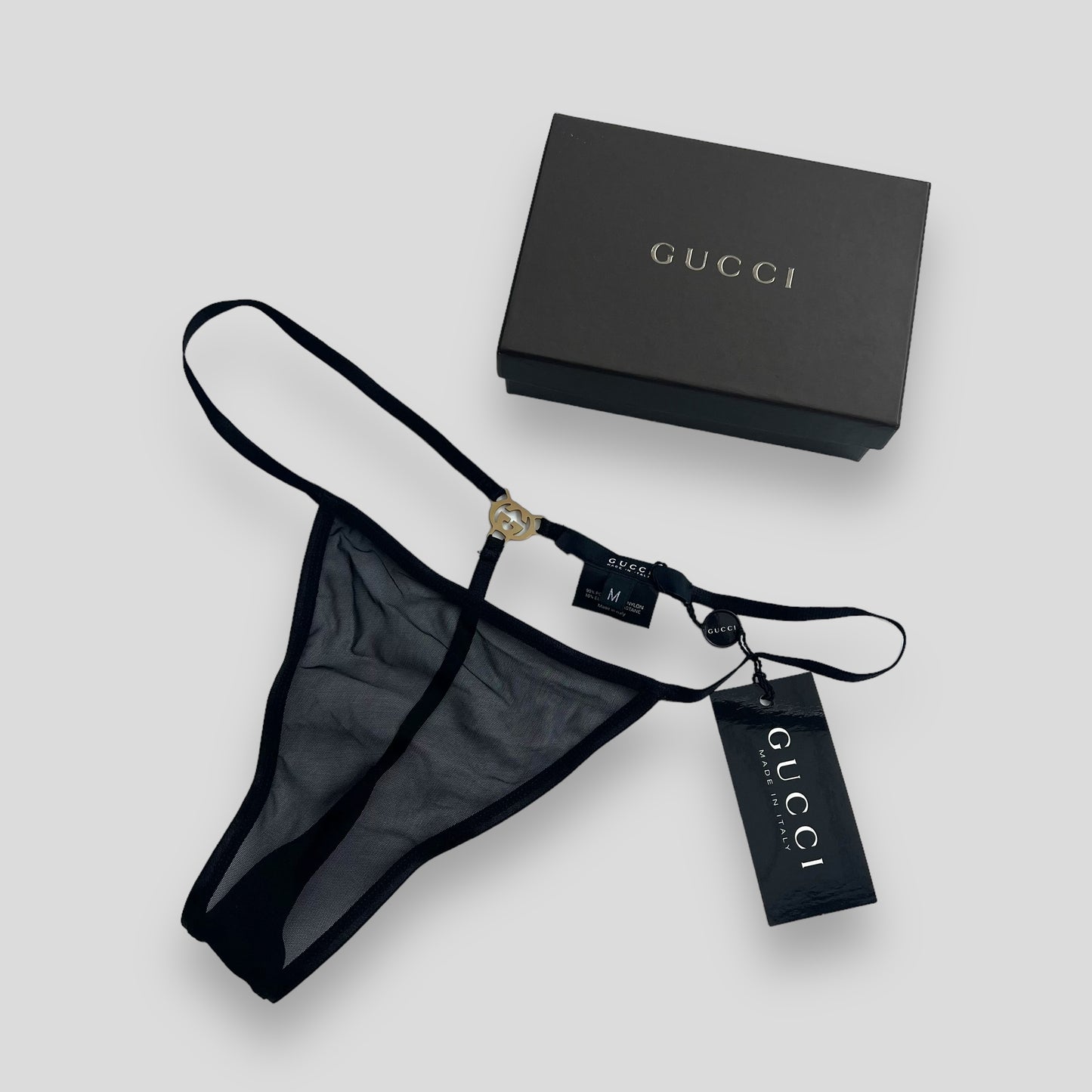 Vintage deathstock Gucci by Tom Ford 'GG' thong