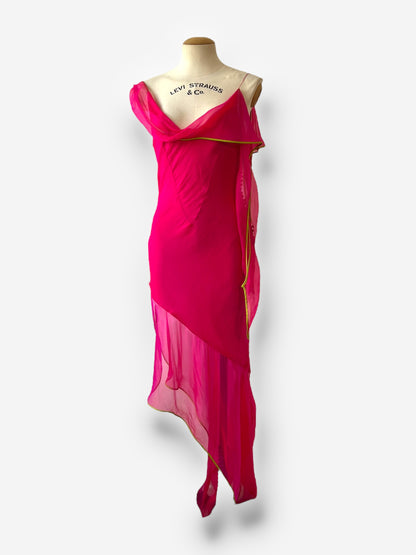 Christian Dior by John Galliano Silk Asymmetric Dress, 2005