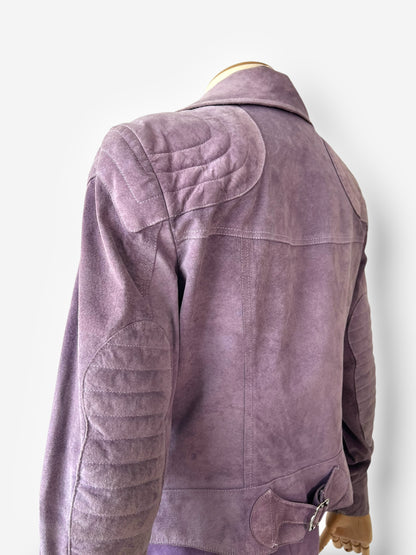 Christian Dior F/W 2003 Lilac Suede Biker Ensemble
