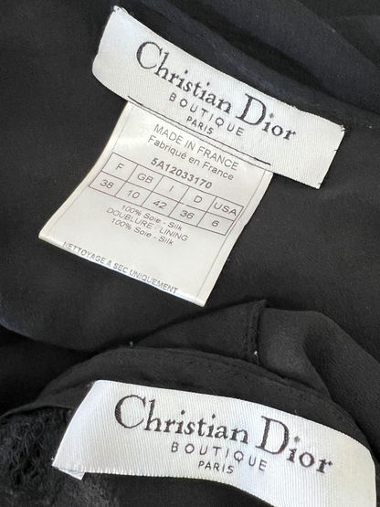 Christian Dior by John Galliano black silk two-piece ensemble