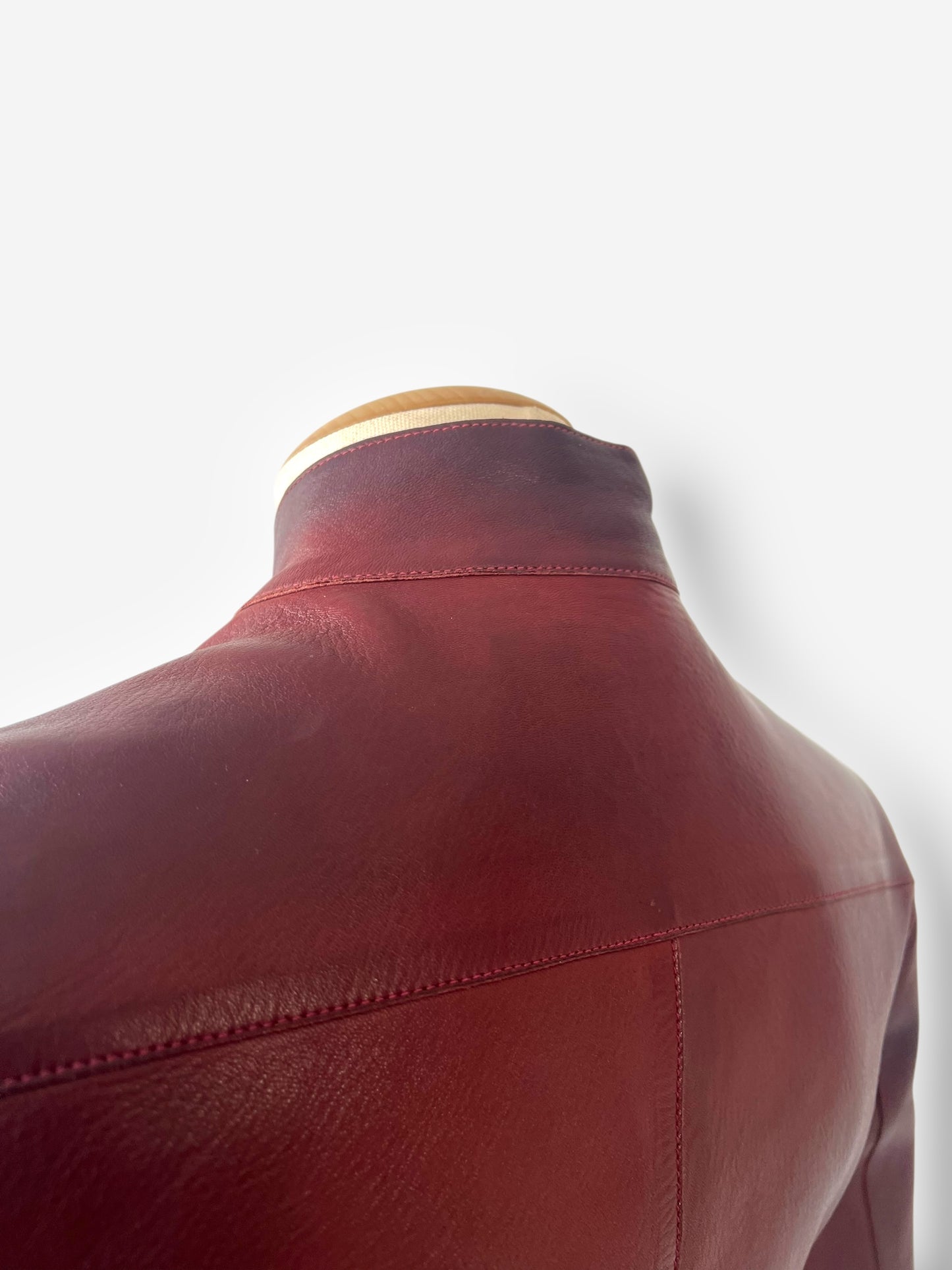 Tom Ford for Gucci Spring/Summer 1999 Maroon Leather Moto Jacket