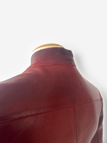 Tom Ford for Gucci Spring/Summer 1999 Maroon Leather Moto Jacket