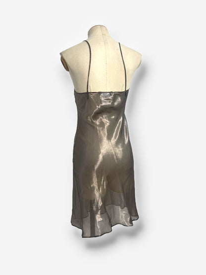 Christian Dior by John Galliano Sheer Silver Slip Dress – Spring/Summer 2003