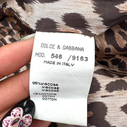 90s Dolce & Gabbana leopard coat