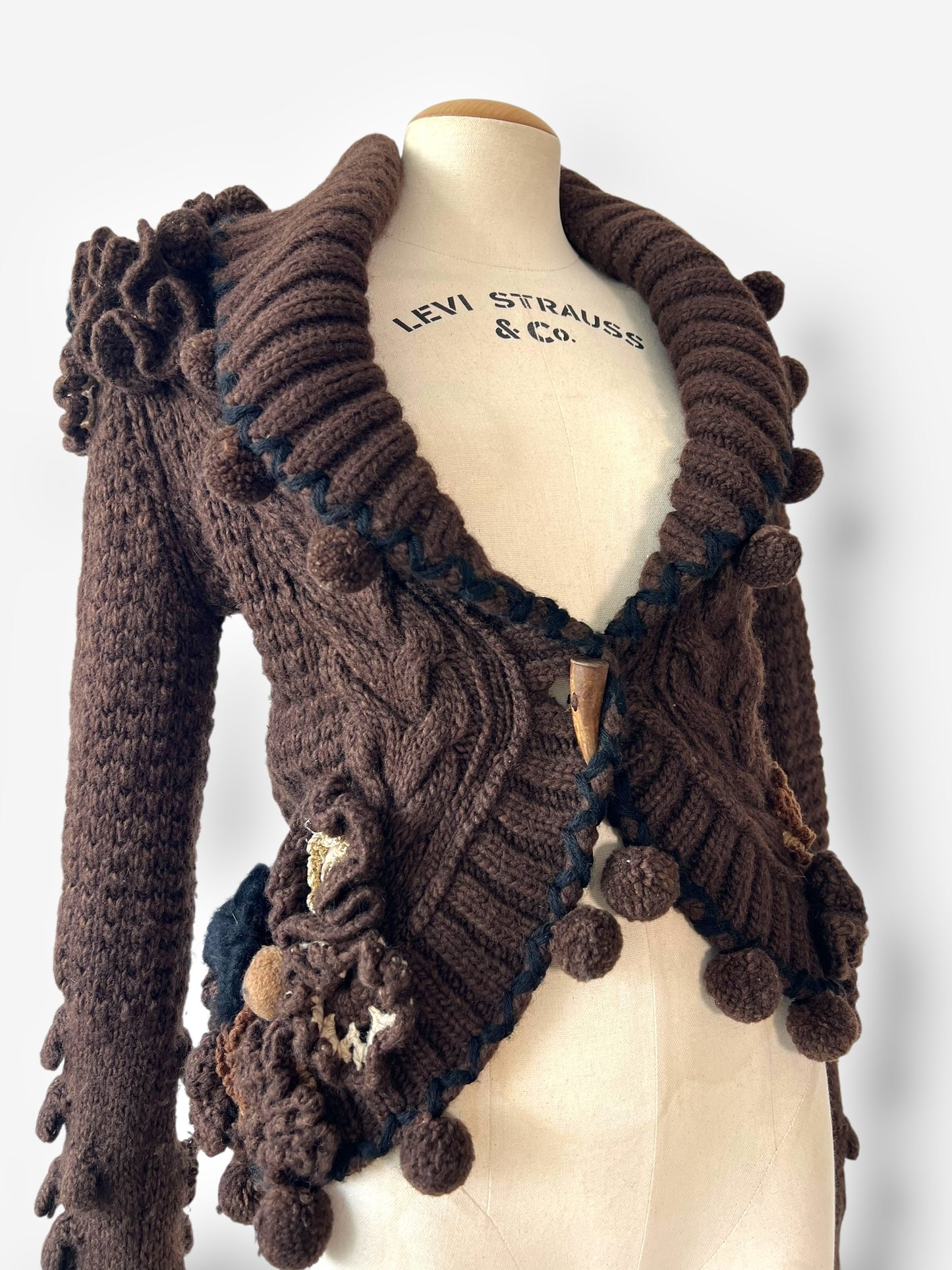 Alexander McQueen F/W 2005 Brown Alpaca/Wool Cardigan