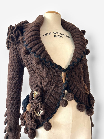 Alexander McQueen F/W 2005 Brown Alpaca/Wool Cardigan