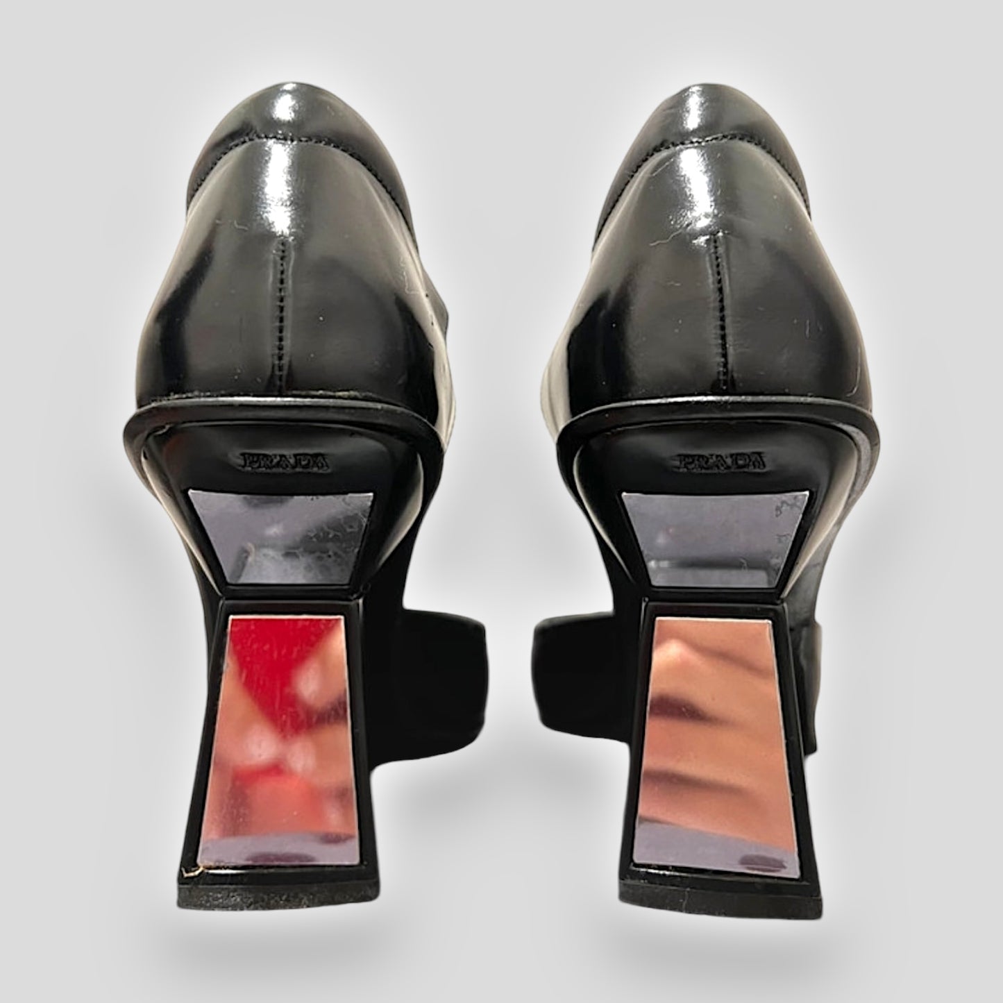 Prada, Mirrored Mary Jane Heels, 1999