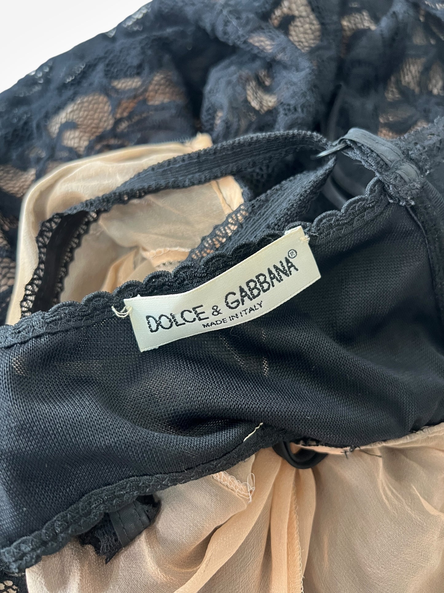 Dolce & Gabbana Spring/Summer 1997 Black Lace Maxi Dress