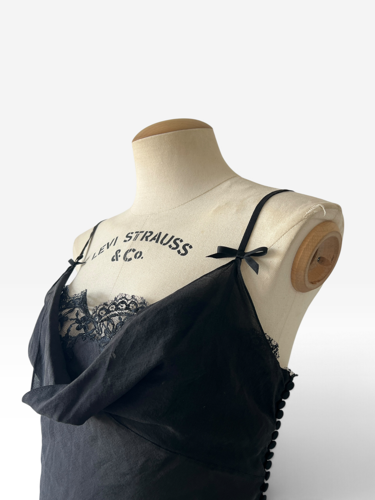Christian Dior by John Galliano black silk two-piece ensemble