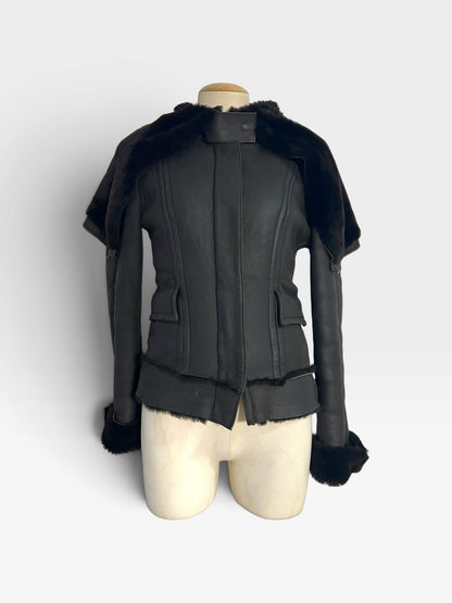 Gucci 2003 F/W Tom Ford shearling zipper hood jacket