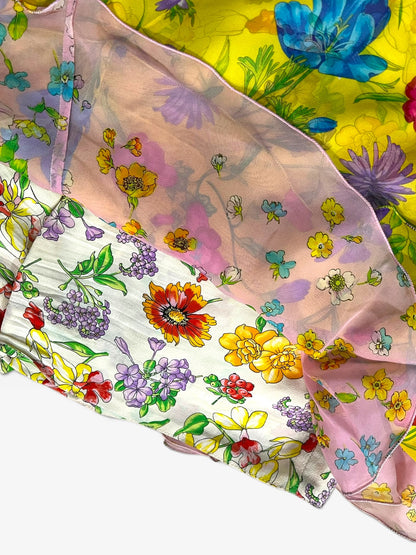 Gianni Versace 1993 S/S silk floral mini skirt
