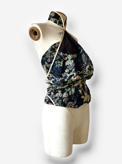 Yves Saint Laurent by Tom ford 2004 halter asian inspired top