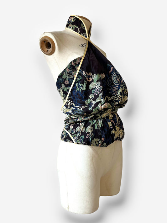 Yves Saint Laurent by Tom ford 2004 halter asian inspired top