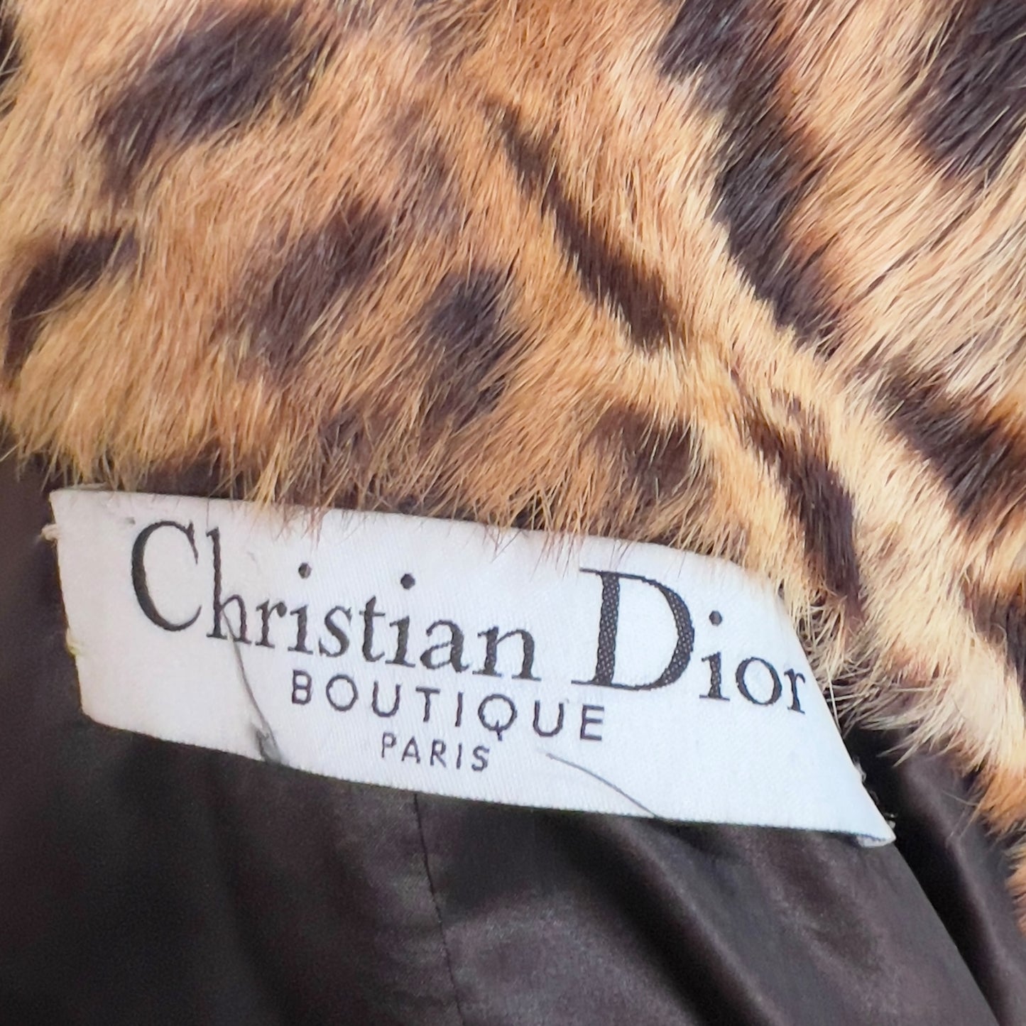 Dior 2004 Leopard fur coat