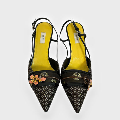 Prada vintage kimono heels