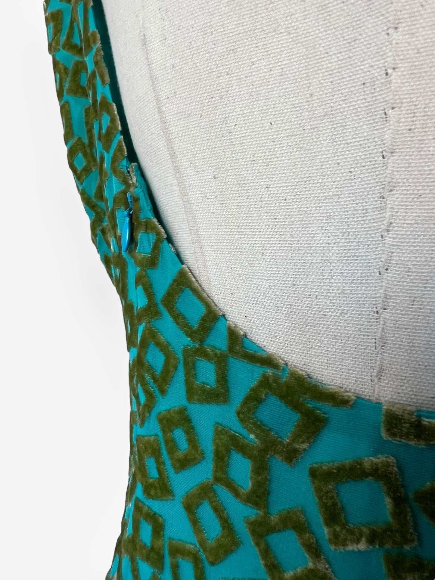 Rare Gianni Versace c. 1999 Velvet Burnout Dress