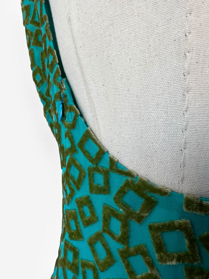 Rare Gianni Versace c. 1999 Velvet Burnout Dress