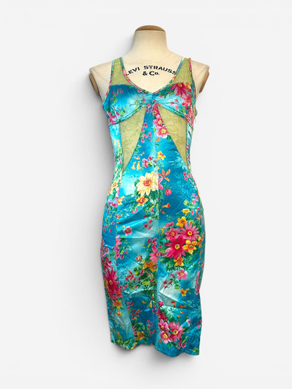 Dolce & Gabbana D&G Floral Lace Panel Slip Dress, Spring Summer 2005
