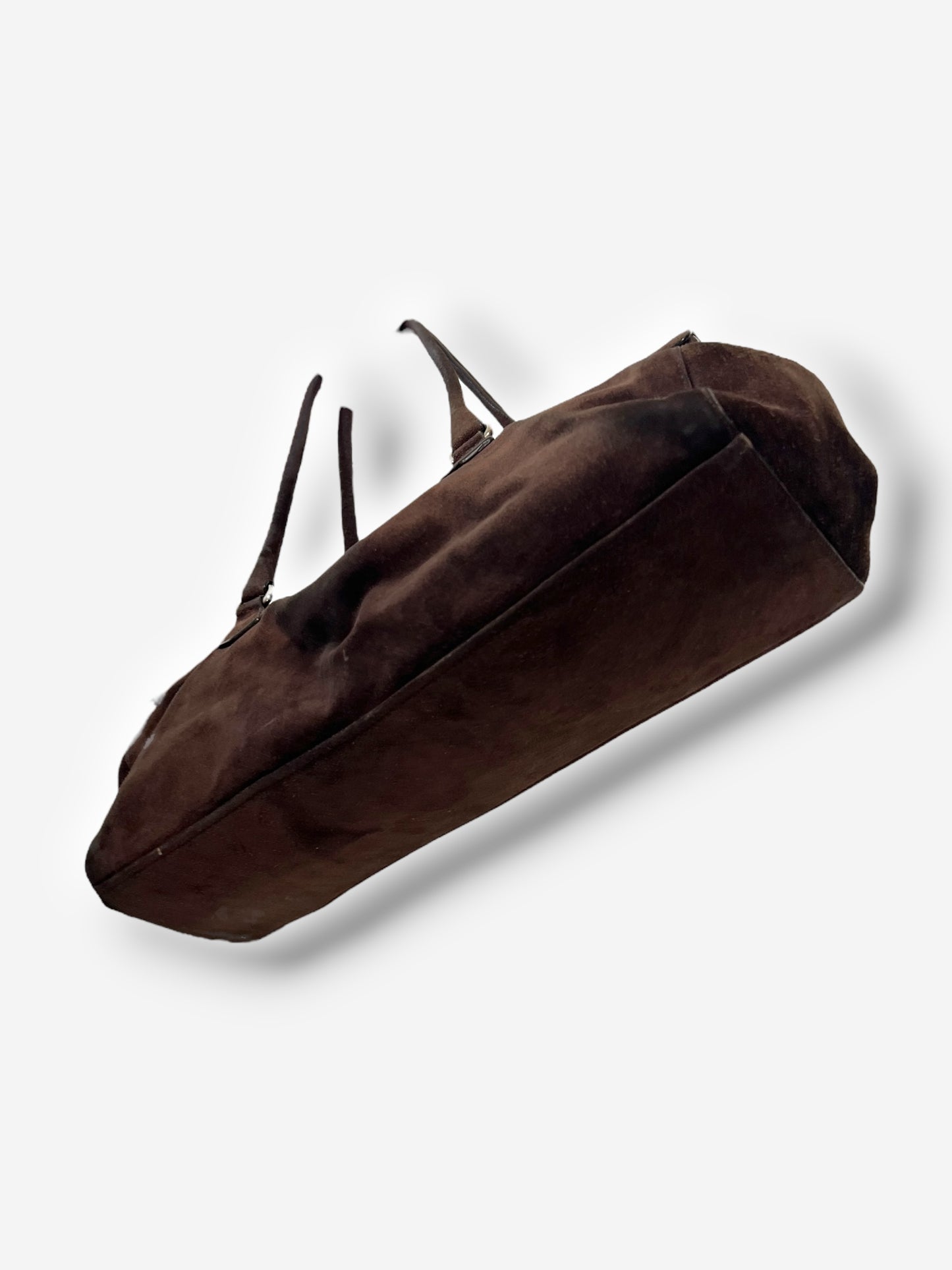 Prada Brown Suede Camoscio Easy Bag, Early 2000s