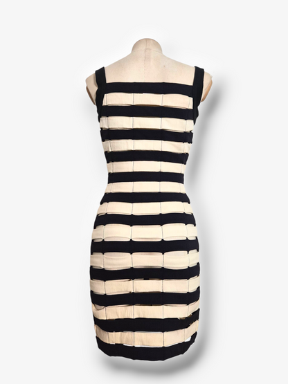 90s Max Mara panelled striped midi dress