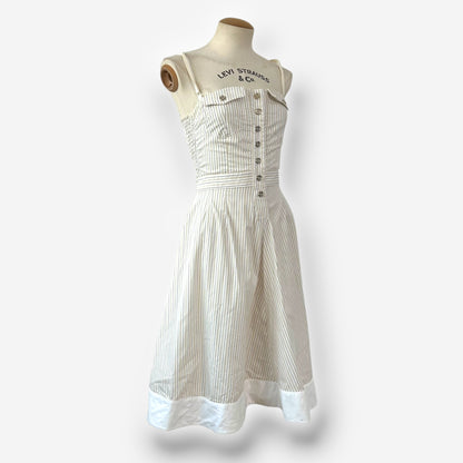 D&G, Striped Cotton Midi Dress, Mid to Late 2000s