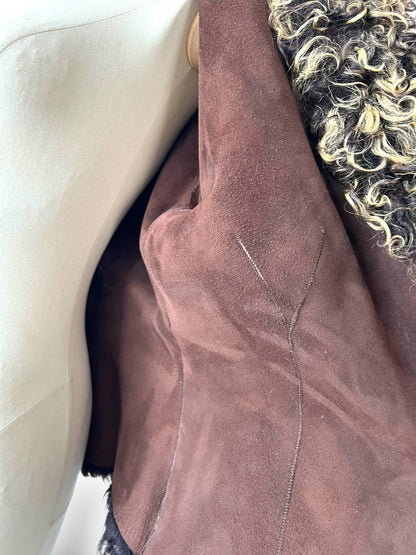 Roberto Cavalli Brown Mongolian Lamb Fur Jacket, Fall/Winter 1999