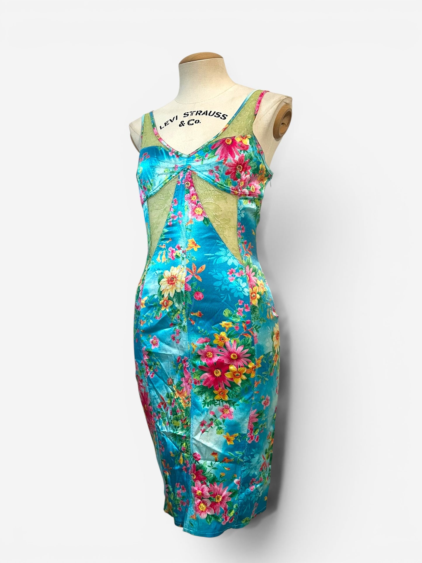 Dolce & Gabbana D&G Floral Lace Panel Slip Dress, Spring Summer 2005