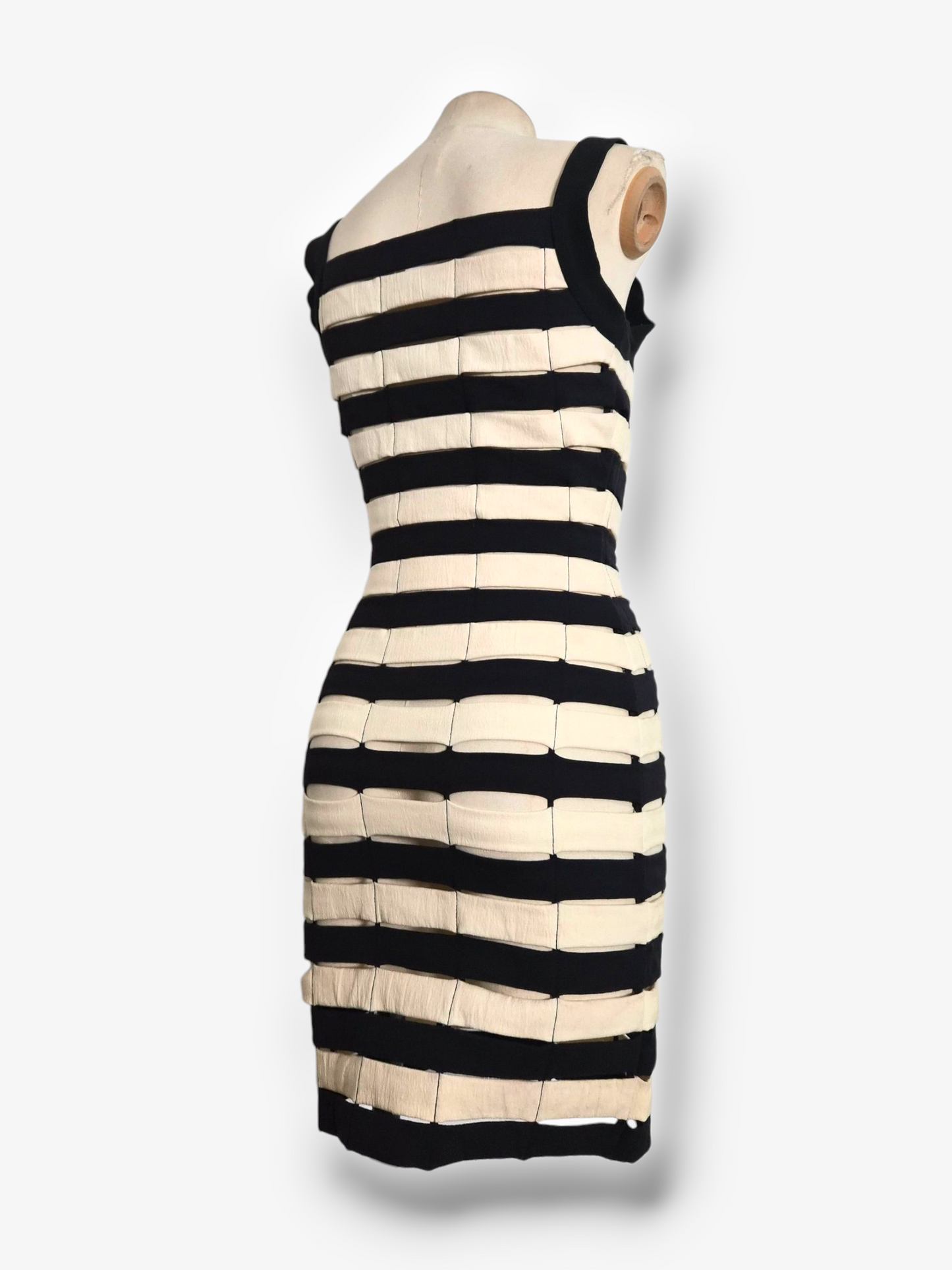 90s Max Mara panelled striped midi dress