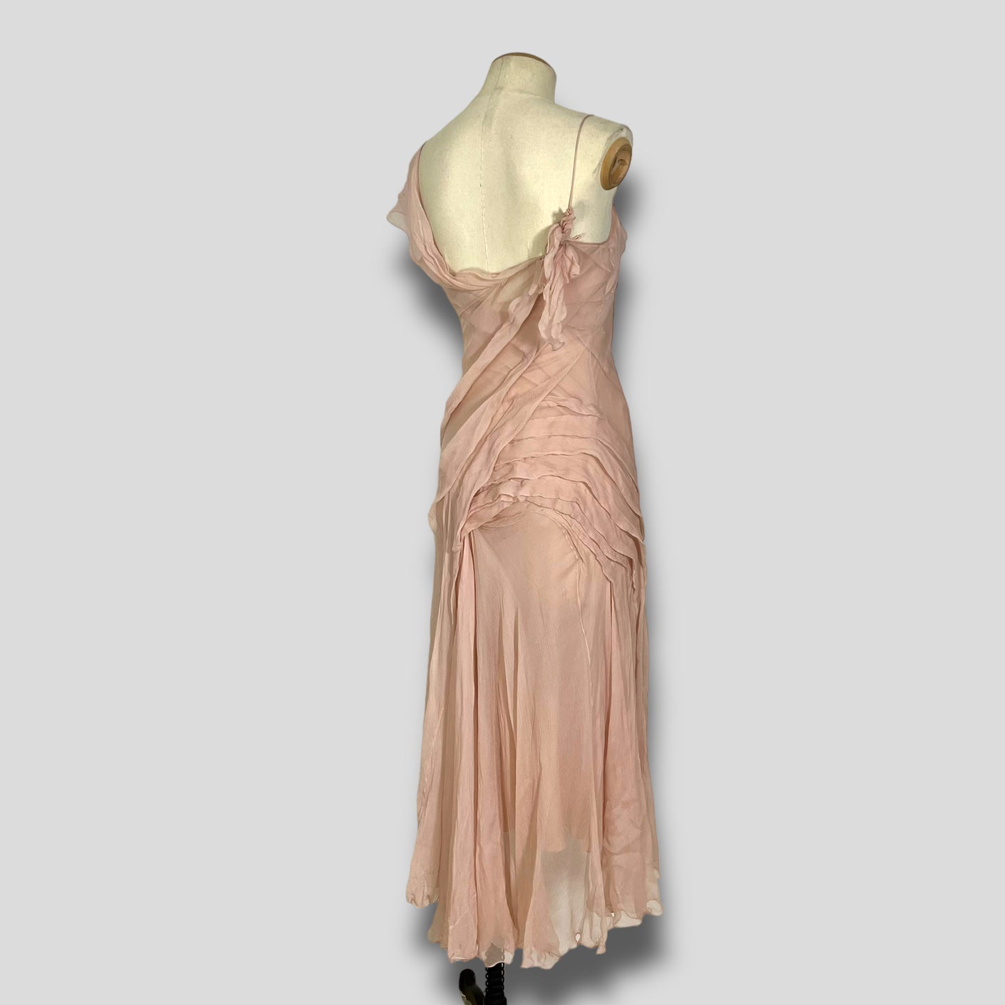 John Galliano silk pink 2006 dress