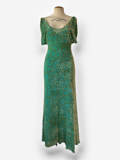Rare Gianni Versace c. 1999 Velvet Burnout Dress