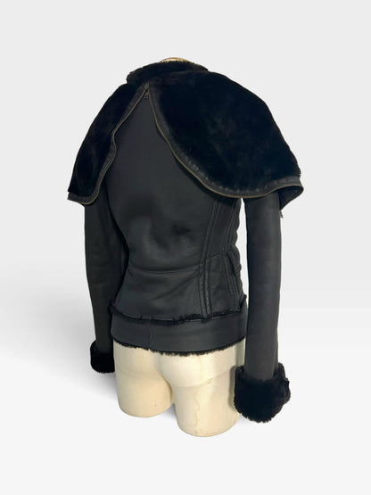 Gucci 2003 F/W Tom Ford shearling zipper hood jacket