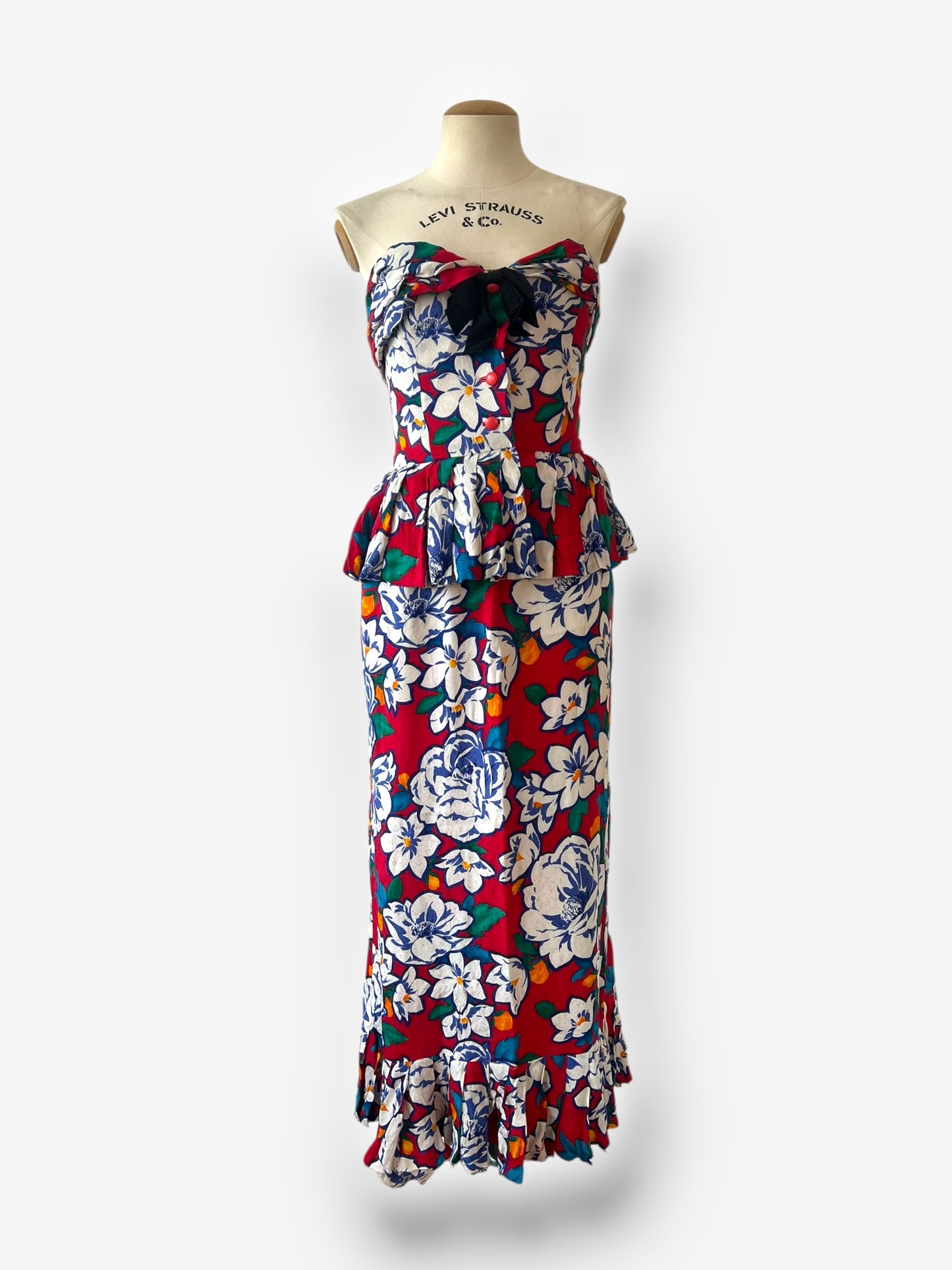 Vintage Christian Dior Silk Ensemble, circa 1980s — Hawaii Print