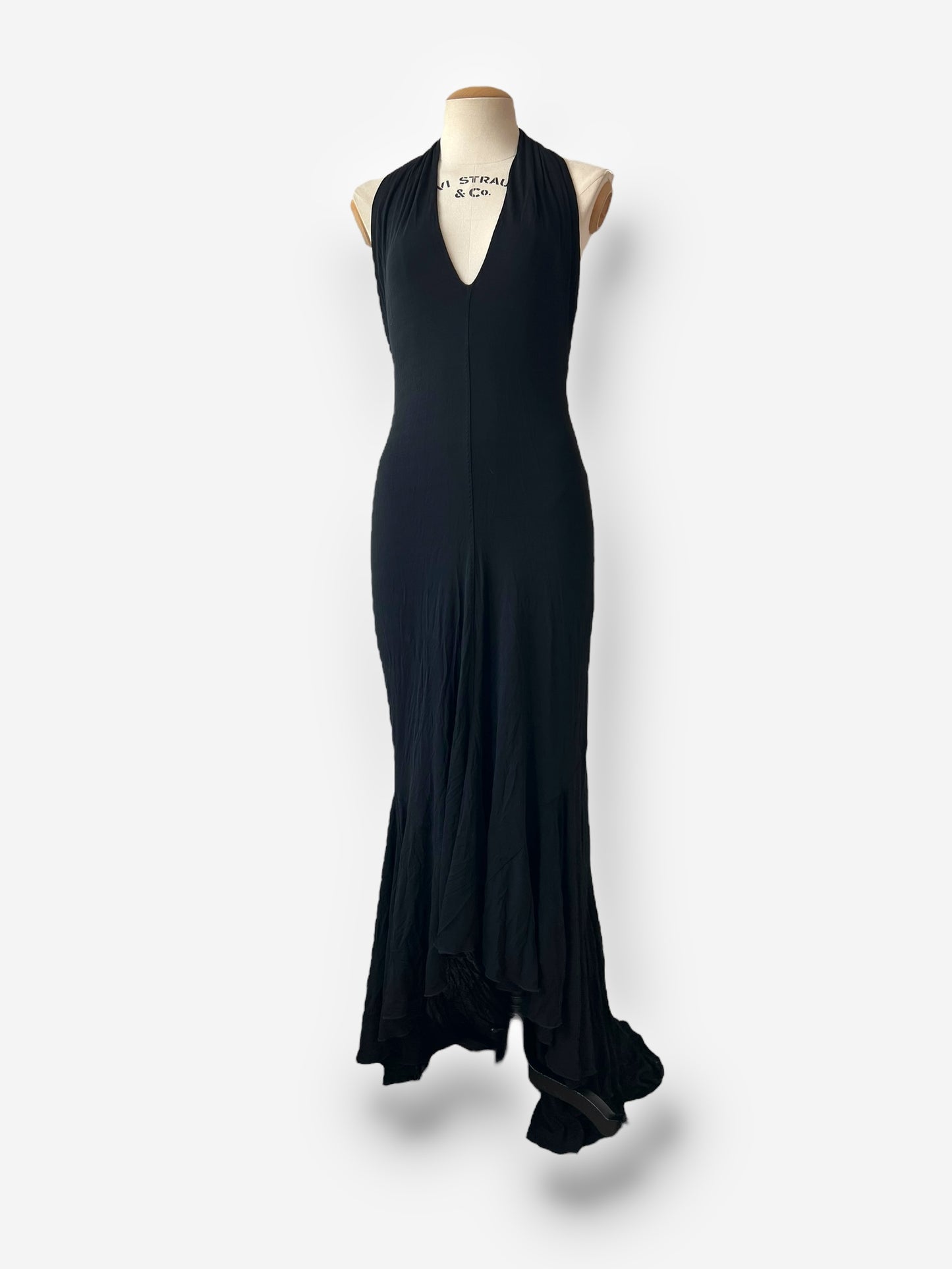 Roberto Cavalli c. 2010 Gemstone Necklace Halter Gown