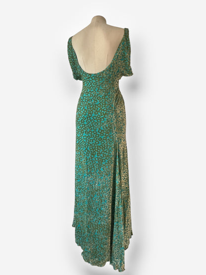 Rare Gianni Versace c. 1999 Velvet Burnout Dress