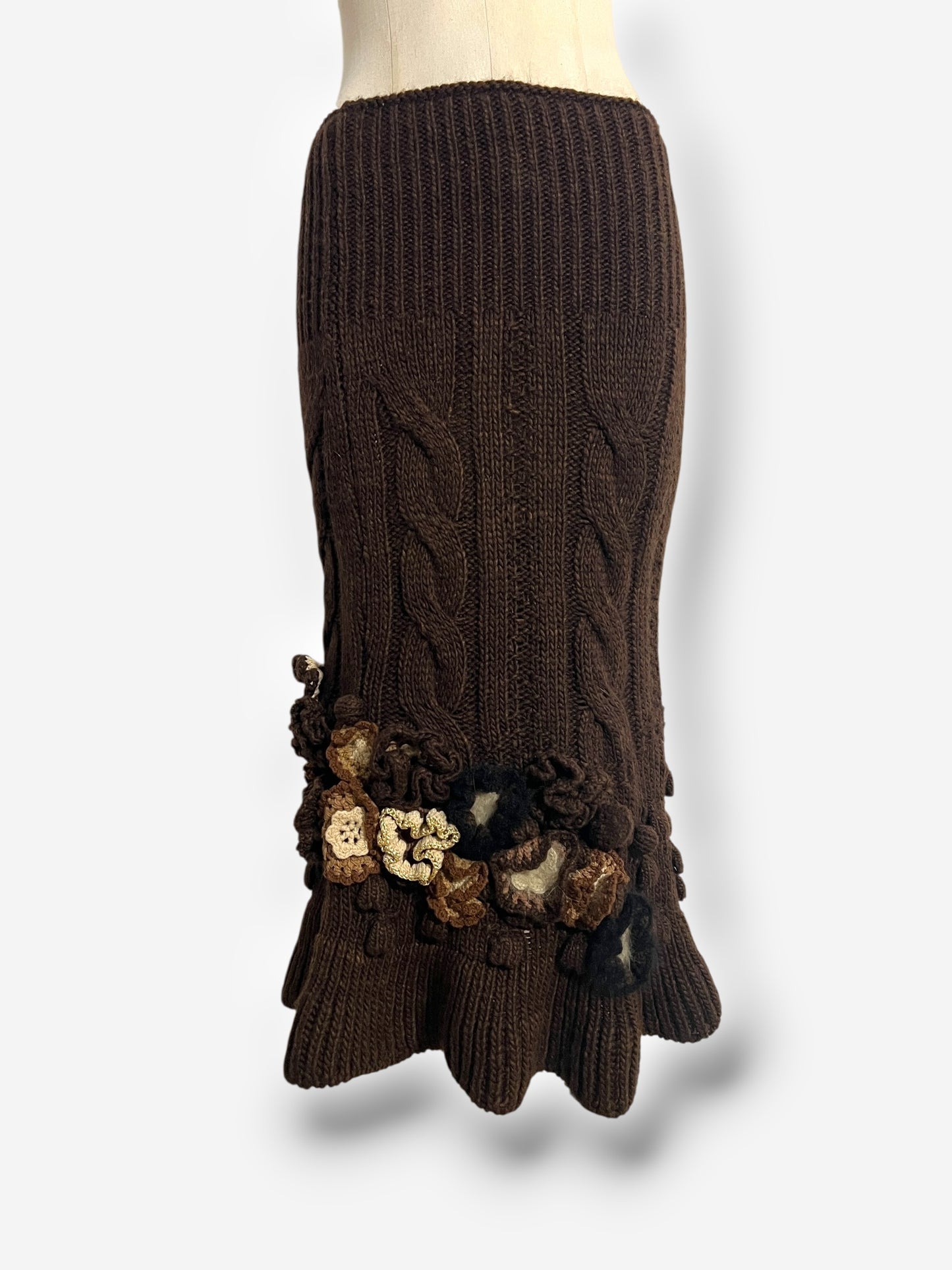 Alexander McQueen Wool and Alpaca Appliqué Knit Ensemble, Fall/Winter 2005