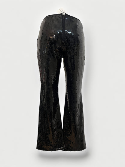 Vintage Dolce & Gabbana c. Spring/Summer 1999 Black Sequin Flared Pants