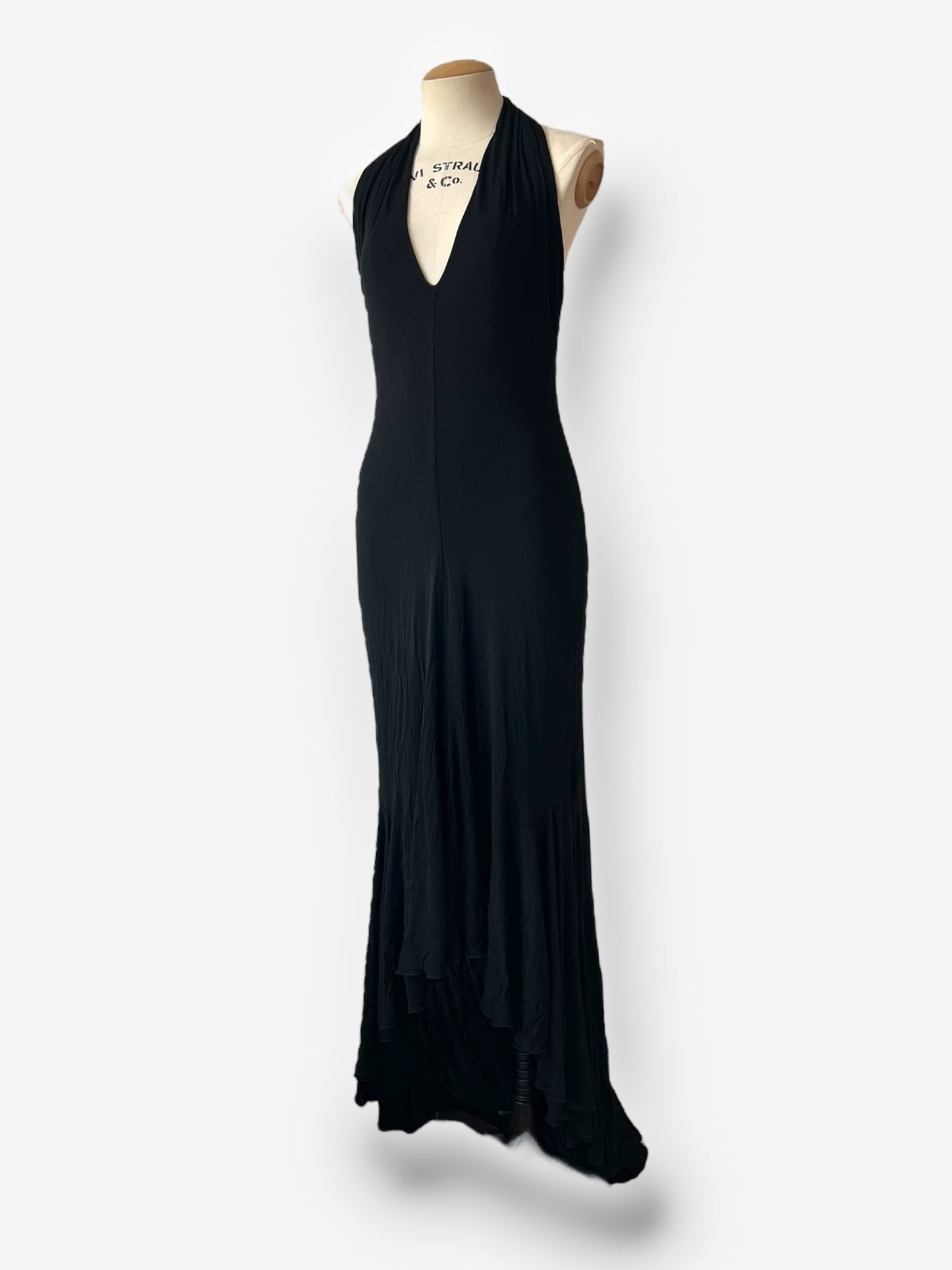 Roberto Cavalli c. 2010 Gemstone Necklace Halter Gown
