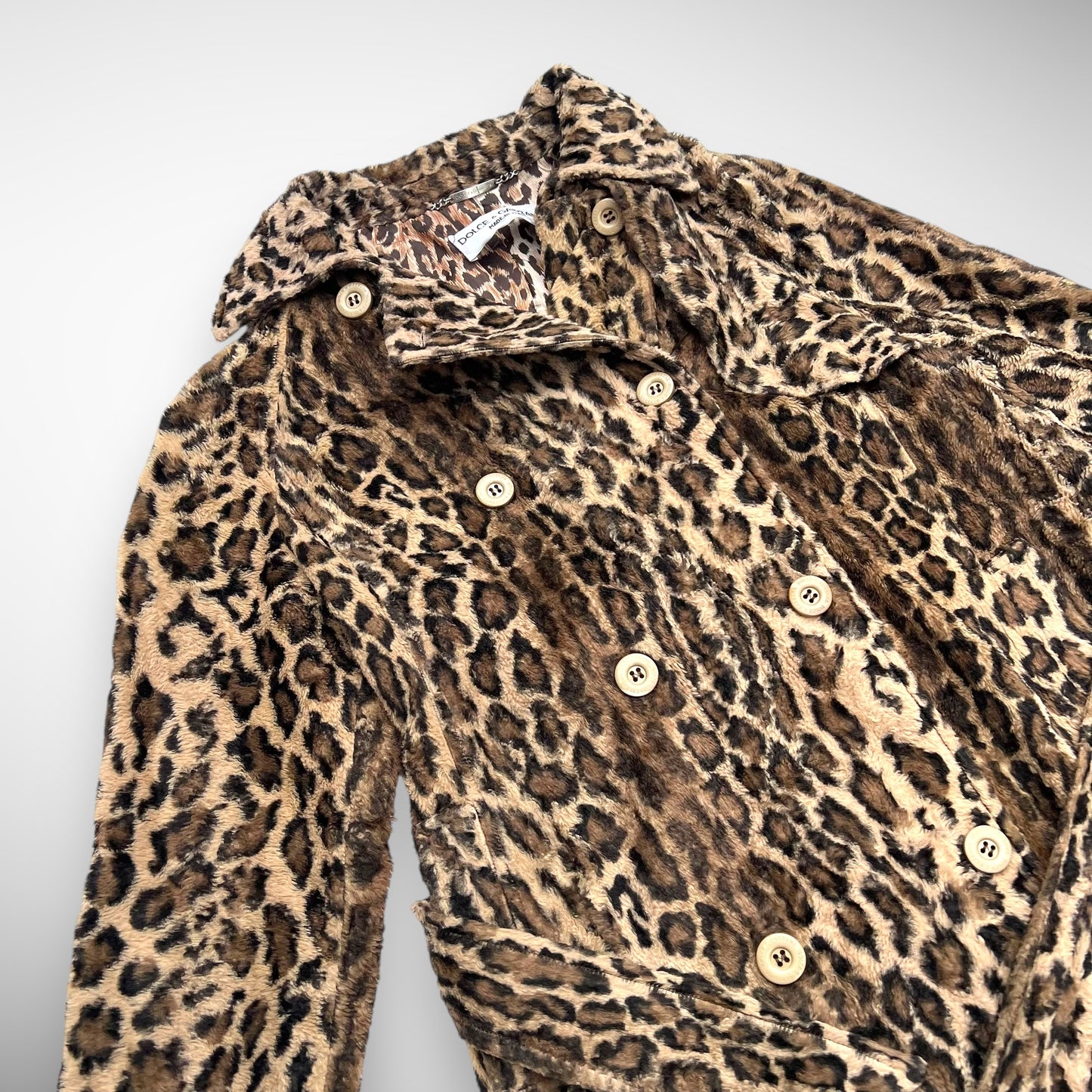 90s Dolce & Gabbana leopard coat