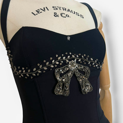 Gianni Versace, crystal bow corset top, early 2000s