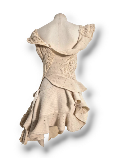 Comme des Garçons by Tao, hand crochet and knit wool dress, 2007