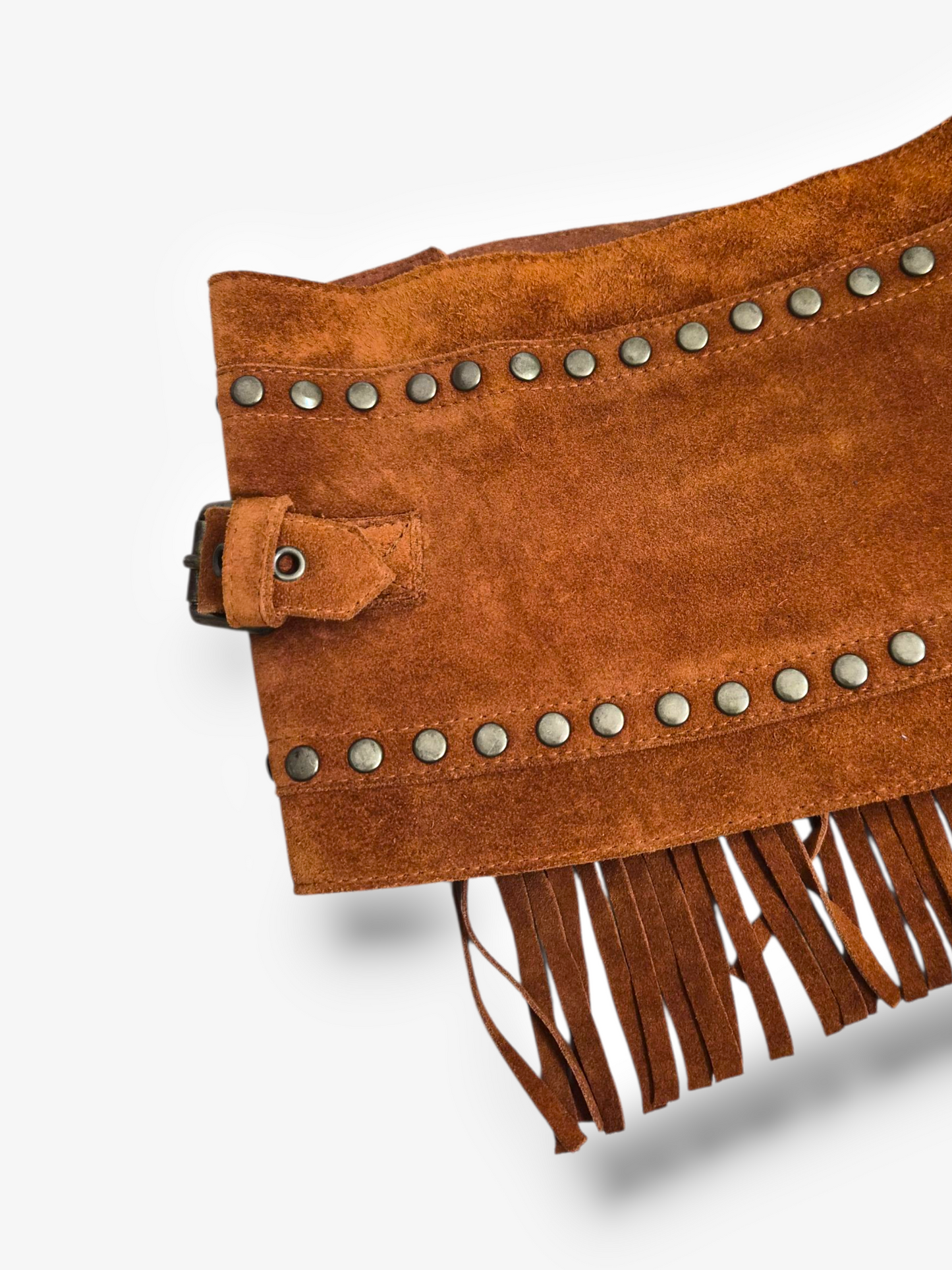 Dolce & Gabbana Spring/Summer 2010 Beige Suede Studded Fringe Micro Skirt