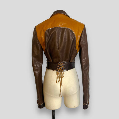 (Hold) Roberto Cavalli 2002 leather jacket