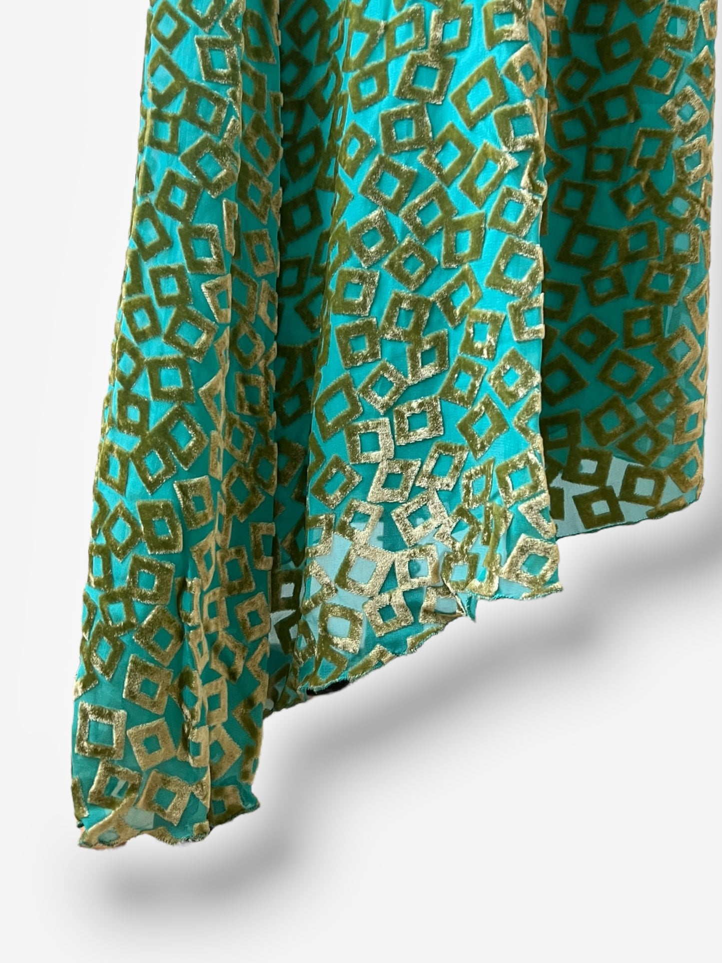 Rare Gianni Versace c. 1999 Velvet Burnout Dress