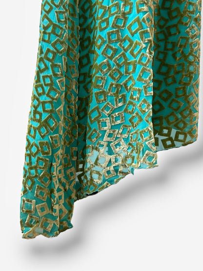Rare Gianni Versace c. 1999 Velvet Burnout Dress