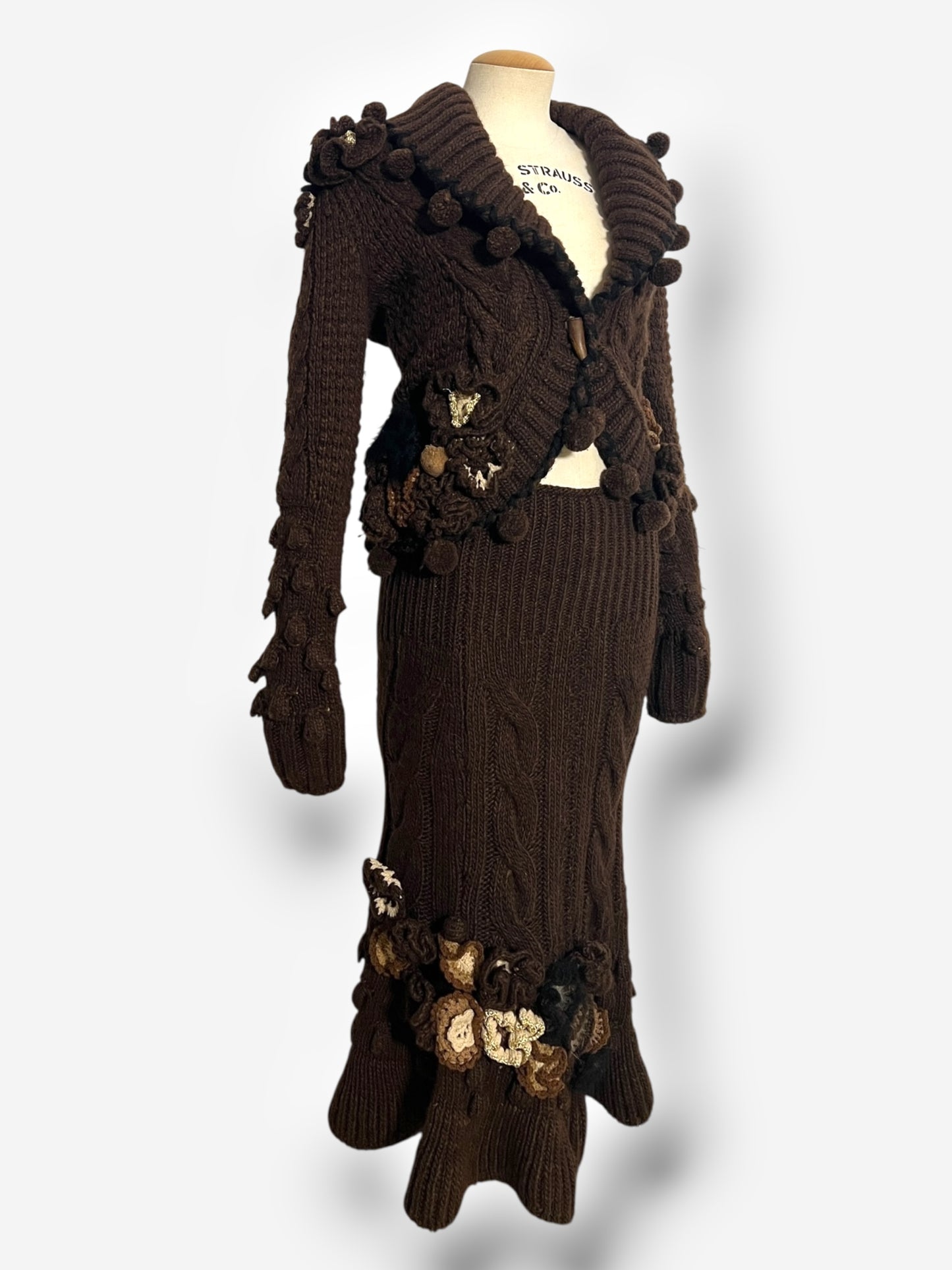 Alexander McQueen Wool and Alpaca Appliqué Knit Ensemble, Fall/Winter 2005