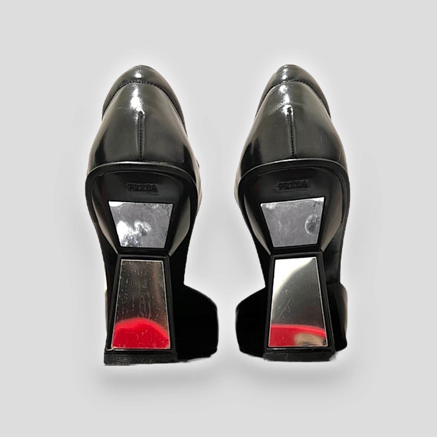 Prada, Mirrored Mary Jane Heels, 1999