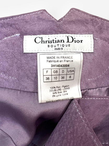 Christian Dior F/W 2003 Lilac Suede Biker Ensemble