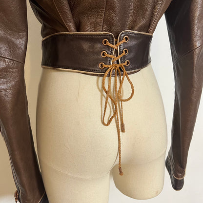 (Hold) Roberto Cavalli 2002 leather jacket